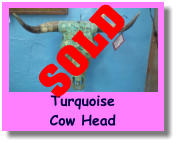 TurquoiseCow Head SOLD