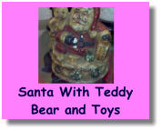 Santa With Teddy Bear and Toys
